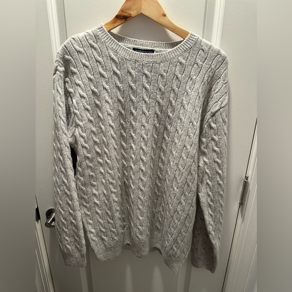 NWT Brandy Melville Oversized Gray Cable Knit Sweater